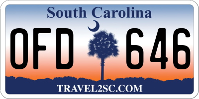SC license plate OFD646