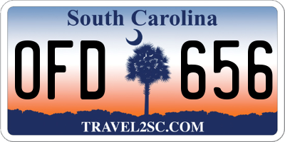 SC license plate OFD656