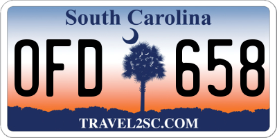 SC license plate OFD658