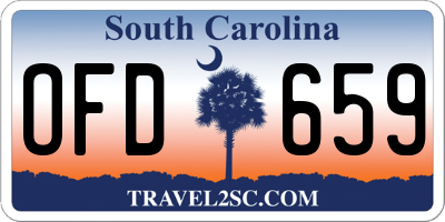 SC license plate OFD659