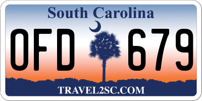 SC license plate OFD679