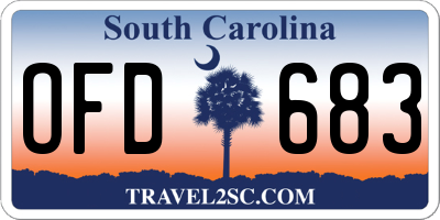 SC license plate OFD683