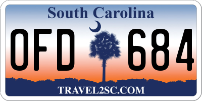 SC license plate OFD684