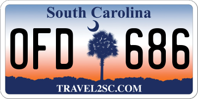 SC license plate OFD686