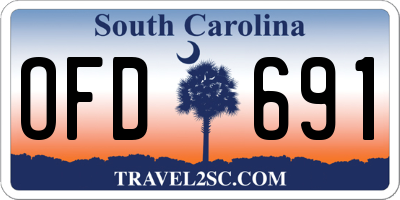 SC license plate OFD691