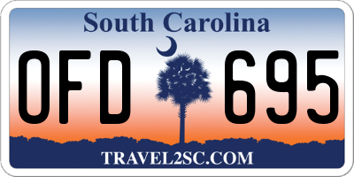 SC license plate OFD695