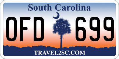 SC license plate OFD699