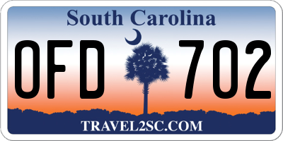 SC license plate OFD702