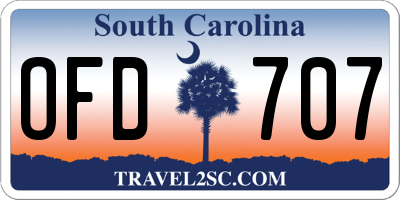 SC license plate OFD707