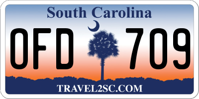 SC license plate OFD709