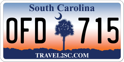 SC license plate OFD715