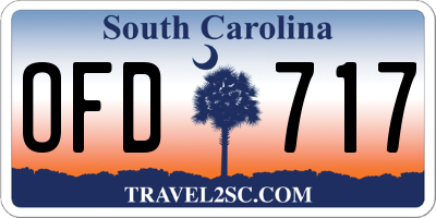 SC license plate OFD717