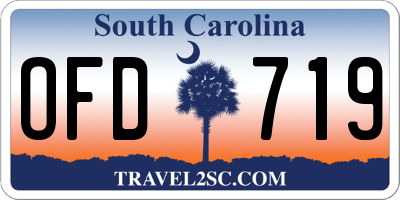 SC license plate OFD719