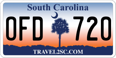 SC license plate OFD720