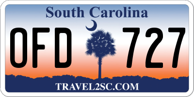SC license plate OFD727