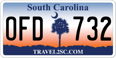 SC license plate OFD732