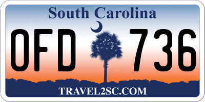 SC license plate OFD736