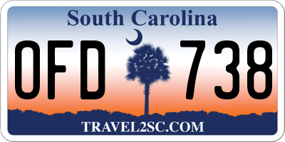 SC license plate OFD738