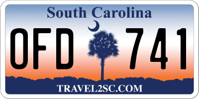 SC license plate OFD741