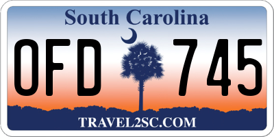 SC license plate OFD745