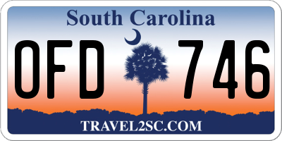 SC license plate OFD746