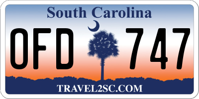 SC license plate OFD747