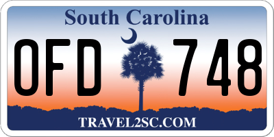 SC license plate OFD748
