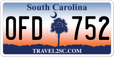 SC license plate OFD752