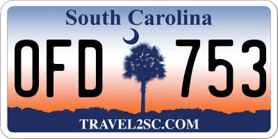 SC license plate OFD753