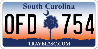 SC license plate OFD754
