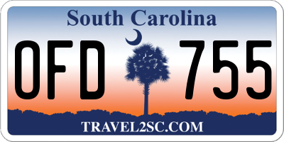 SC license plate OFD755
