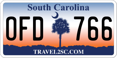 SC license plate OFD766