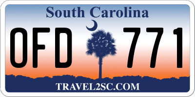 SC license plate OFD771