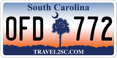 SC license plate OFD772