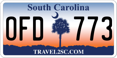 SC license plate OFD773
