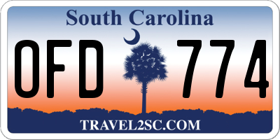 SC license plate OFD774