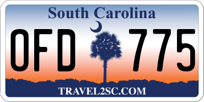 SC license plate OFD775