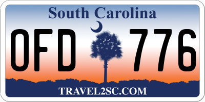 SC license plate OFD776