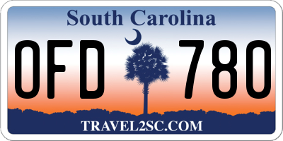 SC license plate OFD780