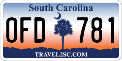 SC license plate OFD781
