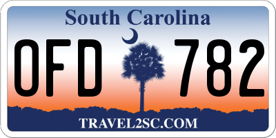 SC license plate OFD782