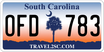 SC license plate OFD783