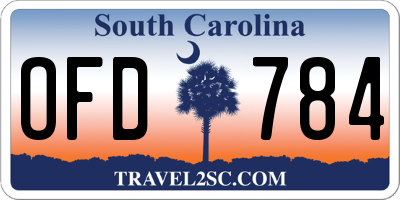 SC license plate OFD784