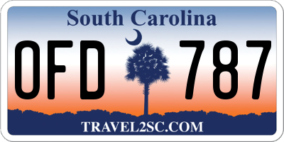 SC license plate OFD787