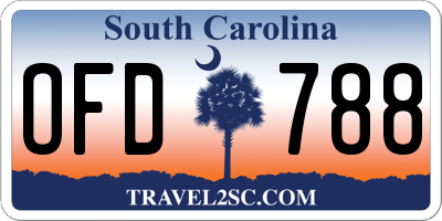 SC license plate OFD788