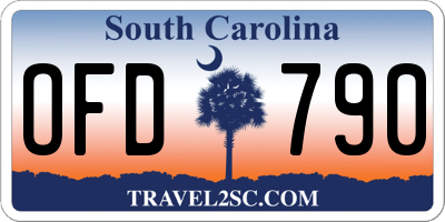 SC license plate OFD790