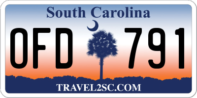 SC license plate OFD791