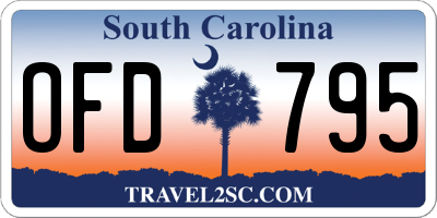 SC license plate OFD795