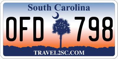 SC license plate OFD798