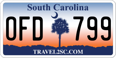 SC license plate OFD799